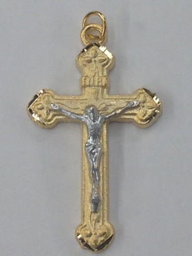 Photo of GOLD PLATED TWO TONED CRUCIFIX 1468