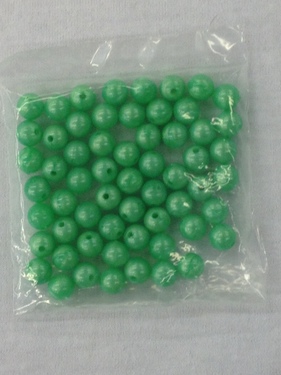 Photo of GREEN 8MM PEARLIZED PLASTIC BEADS 638GR