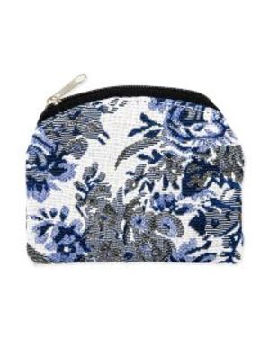 Photo of BLUE TAPESTRY/BROCADE ZIPPER CASE 911