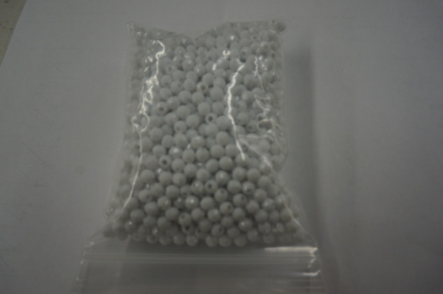 Photo of 4MM FACETED SPACERS-OPAQUE WHITE 1500 BEADS MSPW