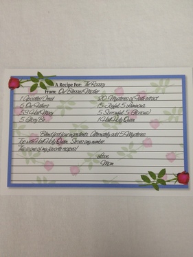 Photo of ROSARY RECIPE CARD IN ENGLISH RC
