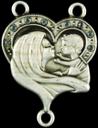 Photo of STERLING SILVER MADONNA AND CHILD CENTER 1308
