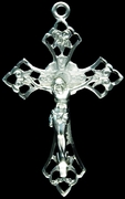 Photo of SILVER FINISH OVER PEWTER CRUCIFIX 208