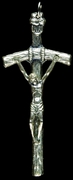 Photo of NICKEL SILVER PAPAL CRUCIFIX 525