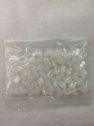 Photo of WHITE 6X8MM OVAL LUCITE BEADS 651W