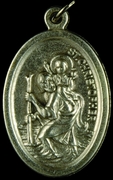 Photo of OXIDIZED ST CHRISTOPHER MEDAL 704C