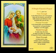 Photo of A SINGLE PARENT'S PRAYER LAMINATED HOLY CARD 800-085