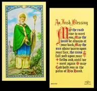 Photo of AN IRISH BLESSING - ST PATRICK LAMINATED HOLY CARD 800-222