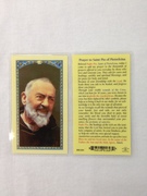 Photo of ST. PIO NOVENA LAMINATED  HOLY CARD 800-504