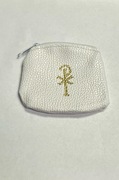 Photo of SOFT WHITE VINYL ZIPPER ROSARY CASE W/ CHI RHO SYMBOL 930W