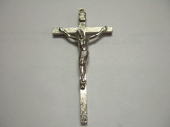 Photo of NICKEL PLATED MISSION CRUCIFIX C3