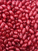 Photo of 6x9MM RED PEARLIZED PLASTIC MISSION BEAD M55R