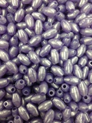 Photo of 6x9MM VIOLET PEARLIZED PLASTIC MISSION BEAD M55V
