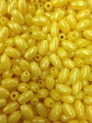 Photo of 6x9MM YELLOW PEARLIZED PLASTIC MISSION BEAD M55Y