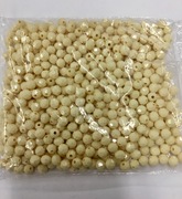 Photo of OPAQUE IVORY 8MM FACETED BEAD M665I