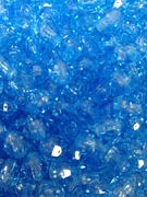 Photo of BLUE 8MM FACETED TRANSPARENT BEAD M668B