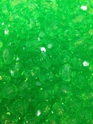 Photo of GREEN 8MM FACETED TRANSPARENT BEAD M668GR