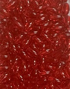 Photo of 6X9MM RED TRANSPARENT PLASTIC MISSION BEAD M7R
