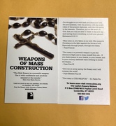 Photo of WEAPONS OF MASS CONSTRUCTION HOLY CARD - ADD'L CARDS AVAILABLE ON REQUEST WMCHC